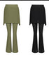 Asymmetric Skirted Flare Pants